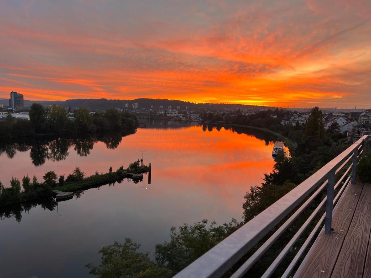 Penthouse Wohnung Mit Schoenem Moselblick In Metternich Koblenz  Exterior photo