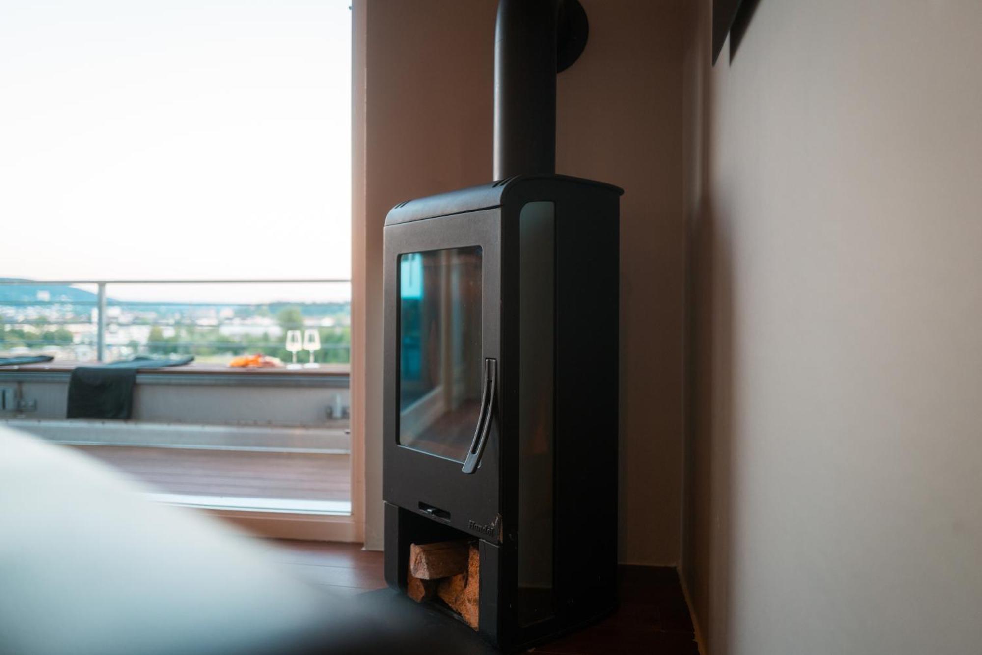 Penthouse Wohnung Mit Schoenem Moselblick In Metternich Koblenz  Exterior photo