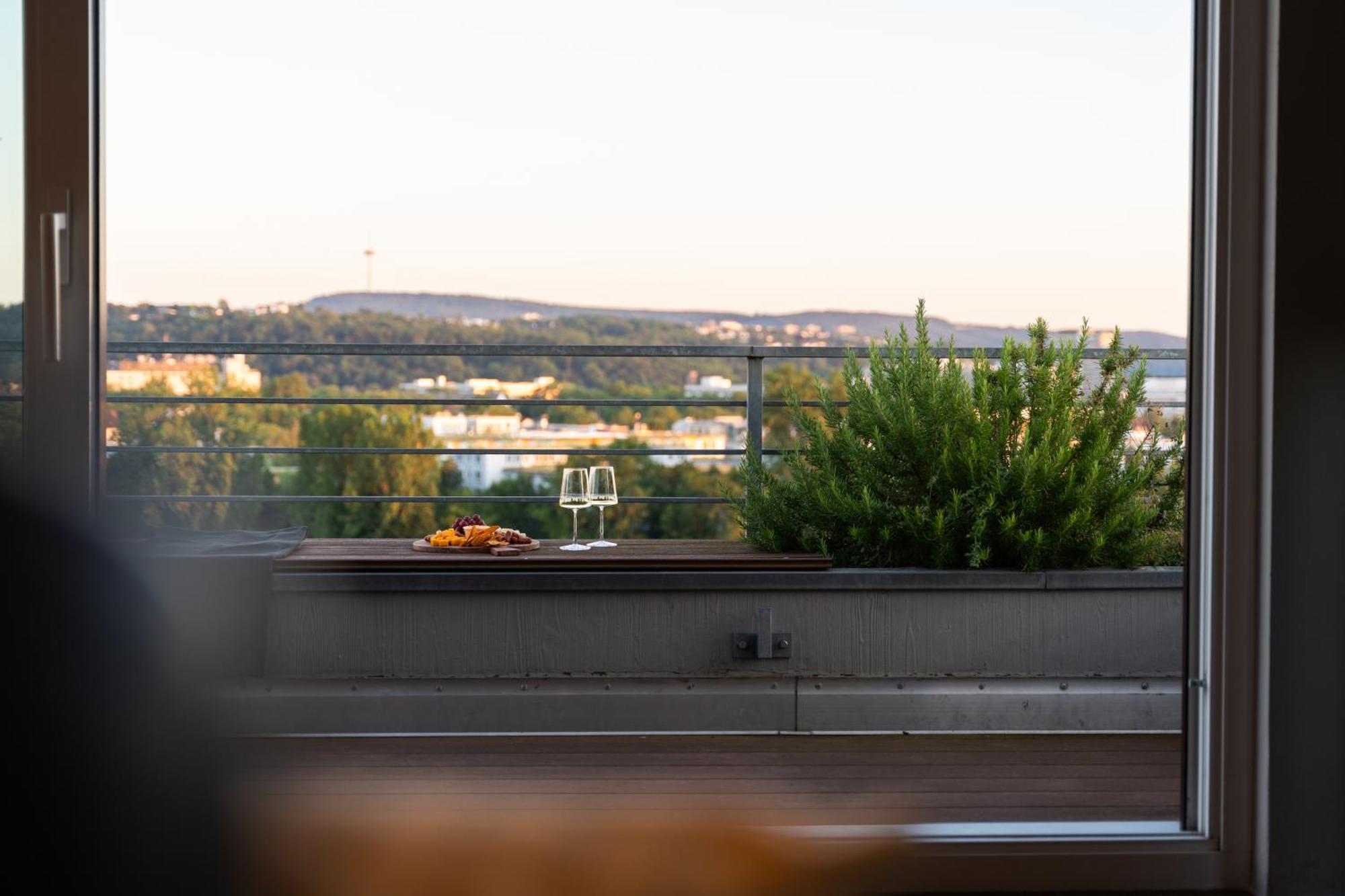 Penthouse Wohnung Mit Schoenem Moselblick In Metternich Koblenz  Exterior photo