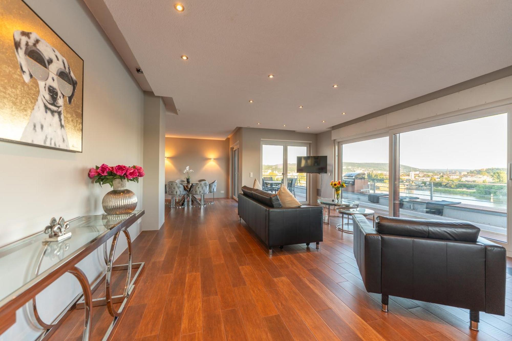 Penthouse Wohnung Mit Schoenem Moselblick In Metternich Koblenz  Exterior photo